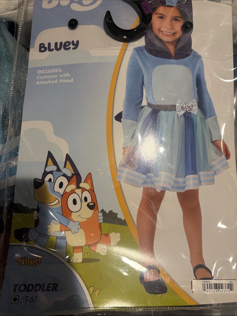 Blue Tutu Dress Costume with Attached Hood - Blue